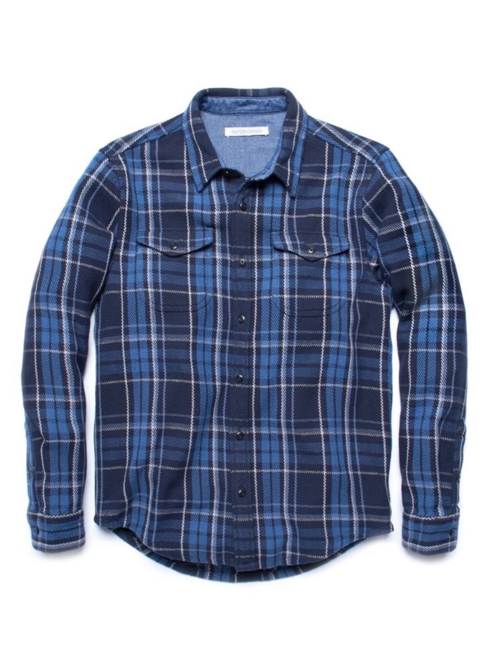 OUTERKNOWN PLAID BLANKET SHIRT, SIZE MEDIUM